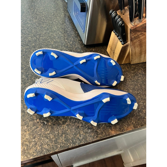 New Balance 4040V6 Mens Low Metal Baseball Cleats Team Royal Blue/White - Picture 8 of 10